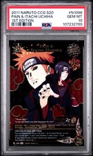2011 NARUTO CCG SERIES 20: TALES OF THE GALLANT SAGE PAIN ITACHI UCHIHA PSA 10