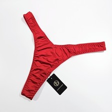 House of Desire Red Silky Liquid Satin Tanga Panty