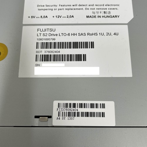 Fujitsu BRSLA-1204-DC LT S2 Drive LTO6-SAS RoHS 1U,2U,4U Tested