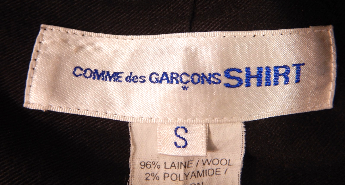 Vintage Comme des Garcons Shirt Herringbone Wool Raw Hem Blazer