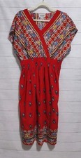 Anthony Richards Women's Bohemian Red Dress Size Large Vintage (Pre-owned)