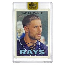 Topps Heritage Kevin Kiermaier Tampa Bay Rays Baseball Card 1/1 Used