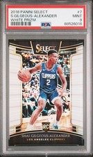2018 Panini Select SHAI GILGEOUS-ALEXANDER RC #7 Thunder WHITE Prizm /149 PSA 9