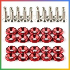 M6 Fender Washer Kit Red Aluminum Engine Bay Dress Up Bolts 20Pc