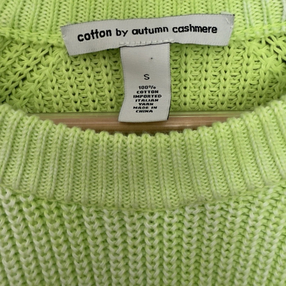 Suéter festoneado de algodón de otoño de cachemir para mujer talla S Foto 4 de 4