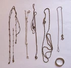 Vintage Sterling Silver Broken Chain & Ring Job Lot for Repair – 925 Italy – 9g