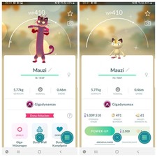 Pokemon Go Shiny Gigadynamax Mauzi - Pokemon Go Shiny Gigantamax Meowth 