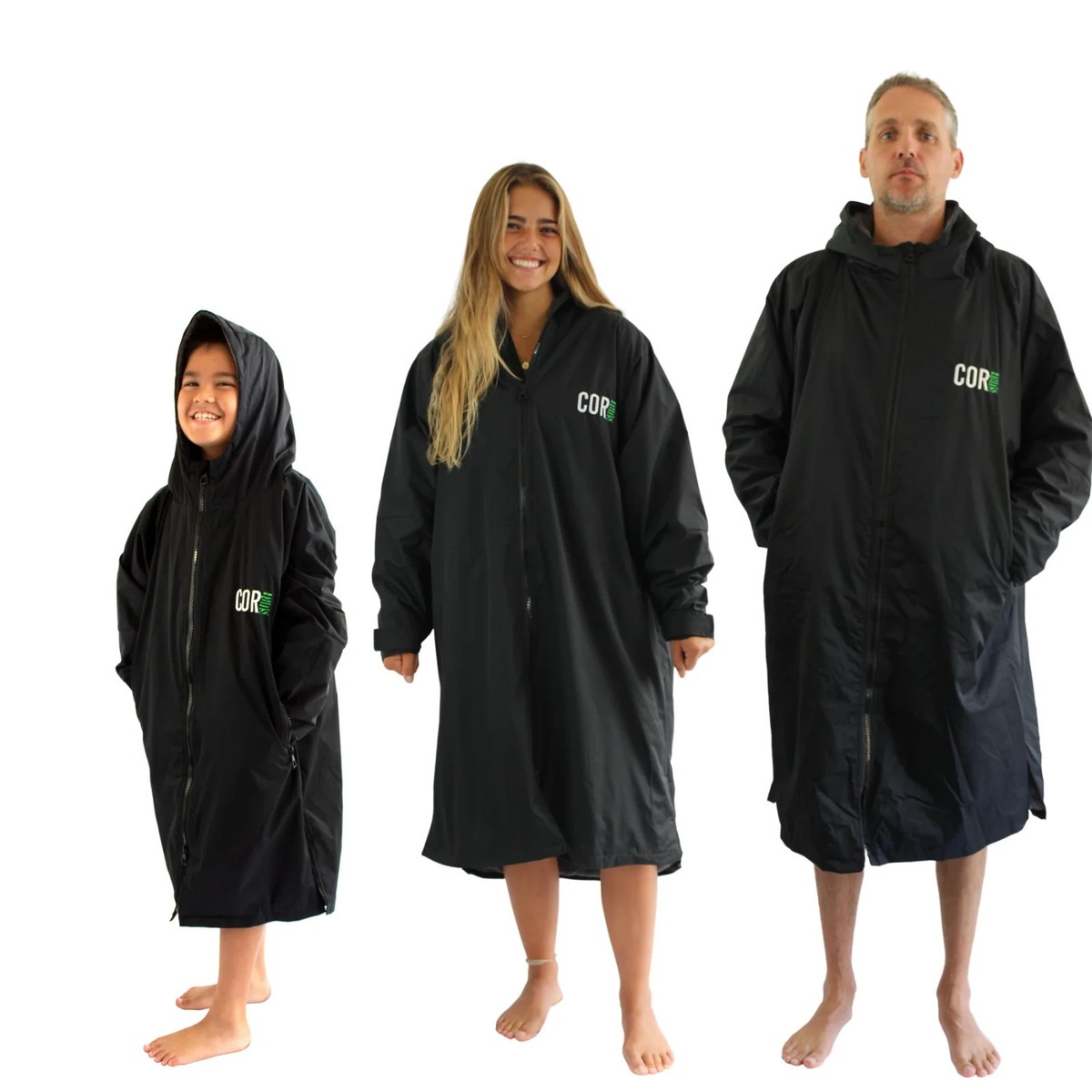Premium Waterproof Swim Parka with Soft Towel Lining to Absorb Water