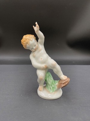 1960 s Herend Hungary Cherub Porcelain Figurine #5751