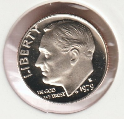Rare US Roosevelt Dime 1979s Frosty Mirror Picked Proof Set Collection Coin A21