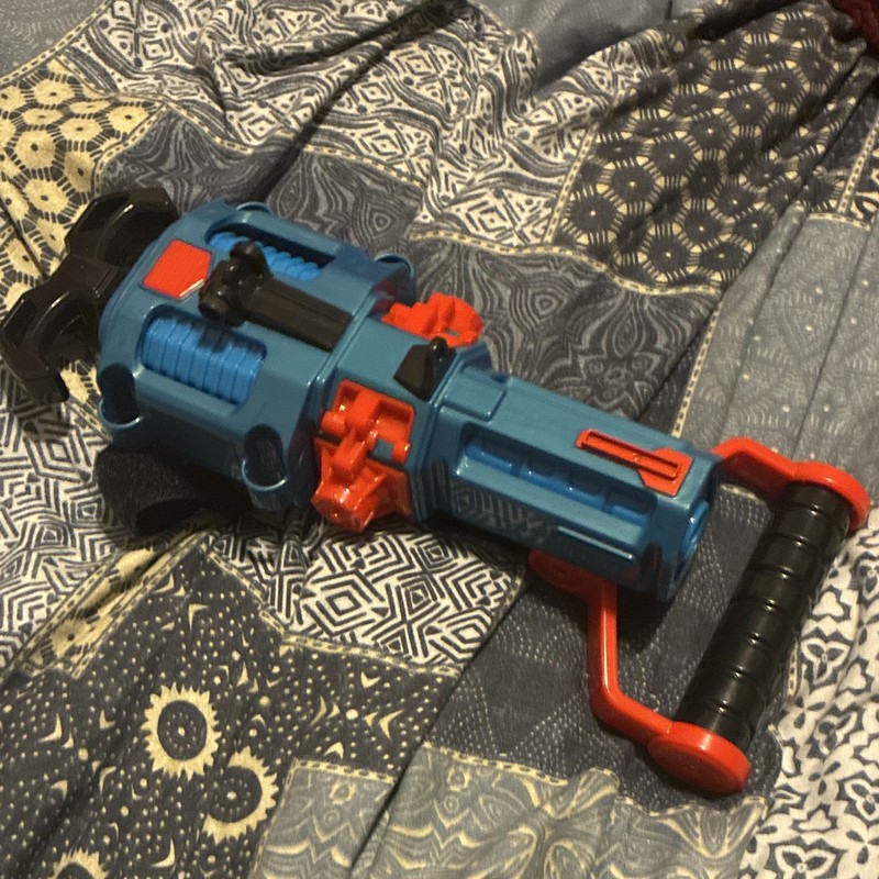SIXBUDD Toilet Dart Gun Soft Dart Blaster Toy Blaster Gun Blue/Red