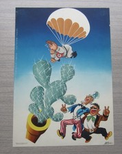 Original WW2 WWII Poster Hitler Parachute Cactus Antonio Arias Bernal 14" x 20"