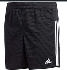 adidas girls 5" Mesh Althletic Shorts -Black - M 10/12 