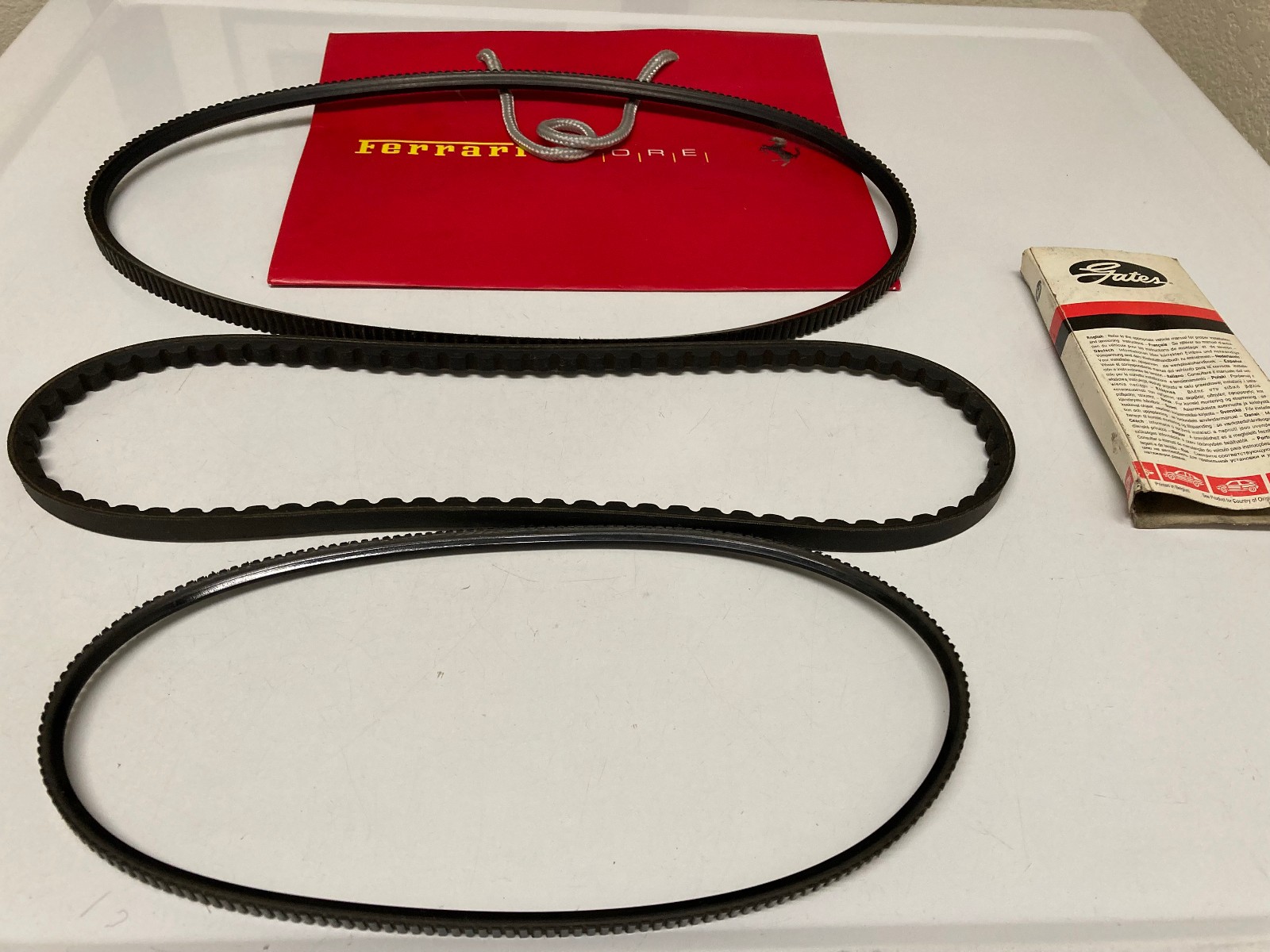 1984-1985- 308-Gts-1985-1989-328-Gts- Ferrari A/c Belt Used belt set  Oem Part.