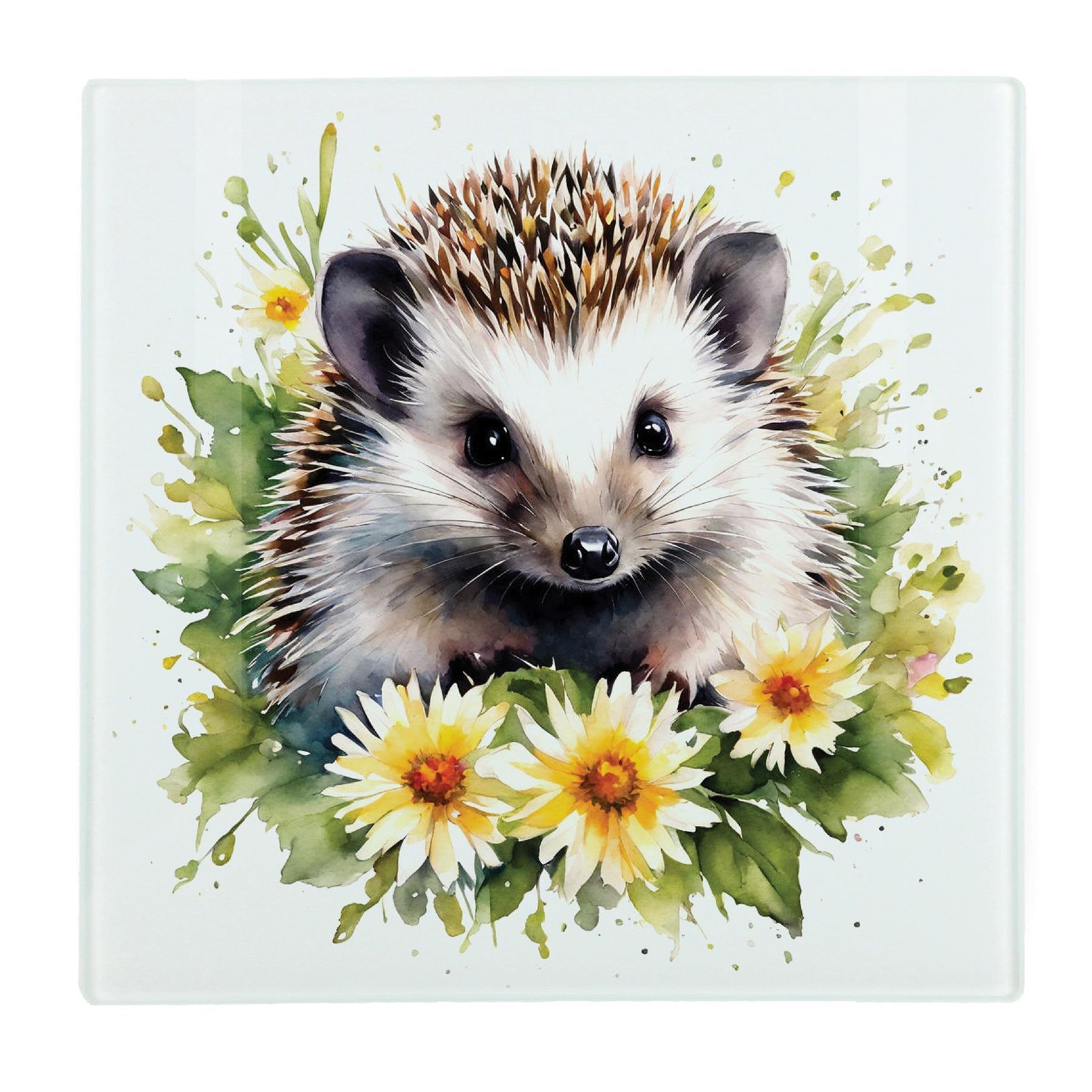 Great & Small Willows Animals Square Worktop Protector/Trivet - Hedgehog Gifts