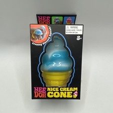 BLUE NeeDoh NICE CREAM CONE Ice Cream Squishy Toy 2026 NEE DOH Stress Ball NEW