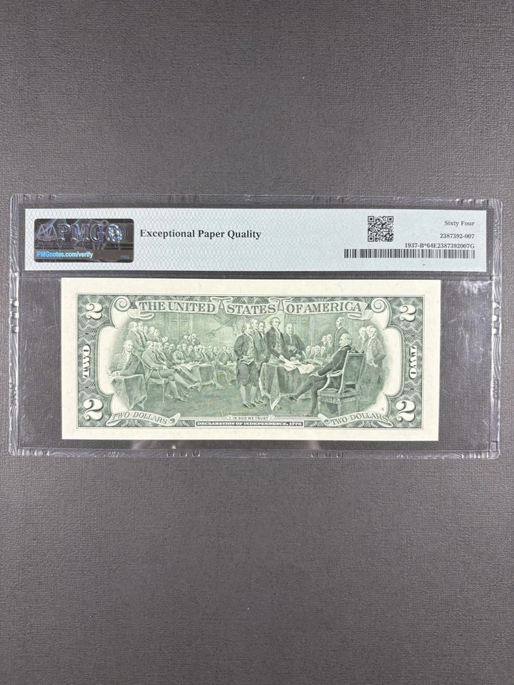 2003 $2 Federal Reserve Star Note PMG 64 Choice Unc EPQ Low Serial - Image 3 of 3