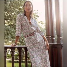 Ann Taylor LOFT Ivory Cream Floral Medallion Tuilerie Print Dress Sz 2 EUC