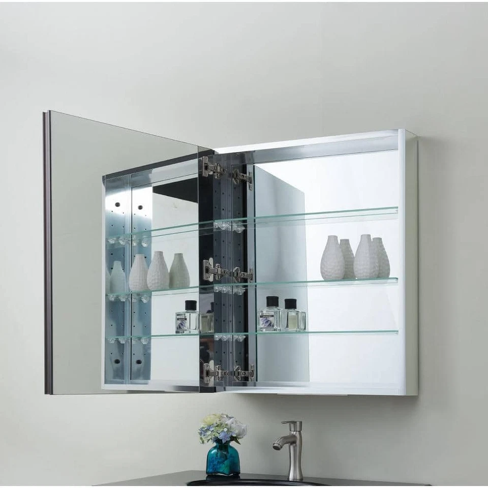 Pegasus 24 in. W x 30 in. H Rectangular Medicine Cabinet with Mirror - Image 4 of 4