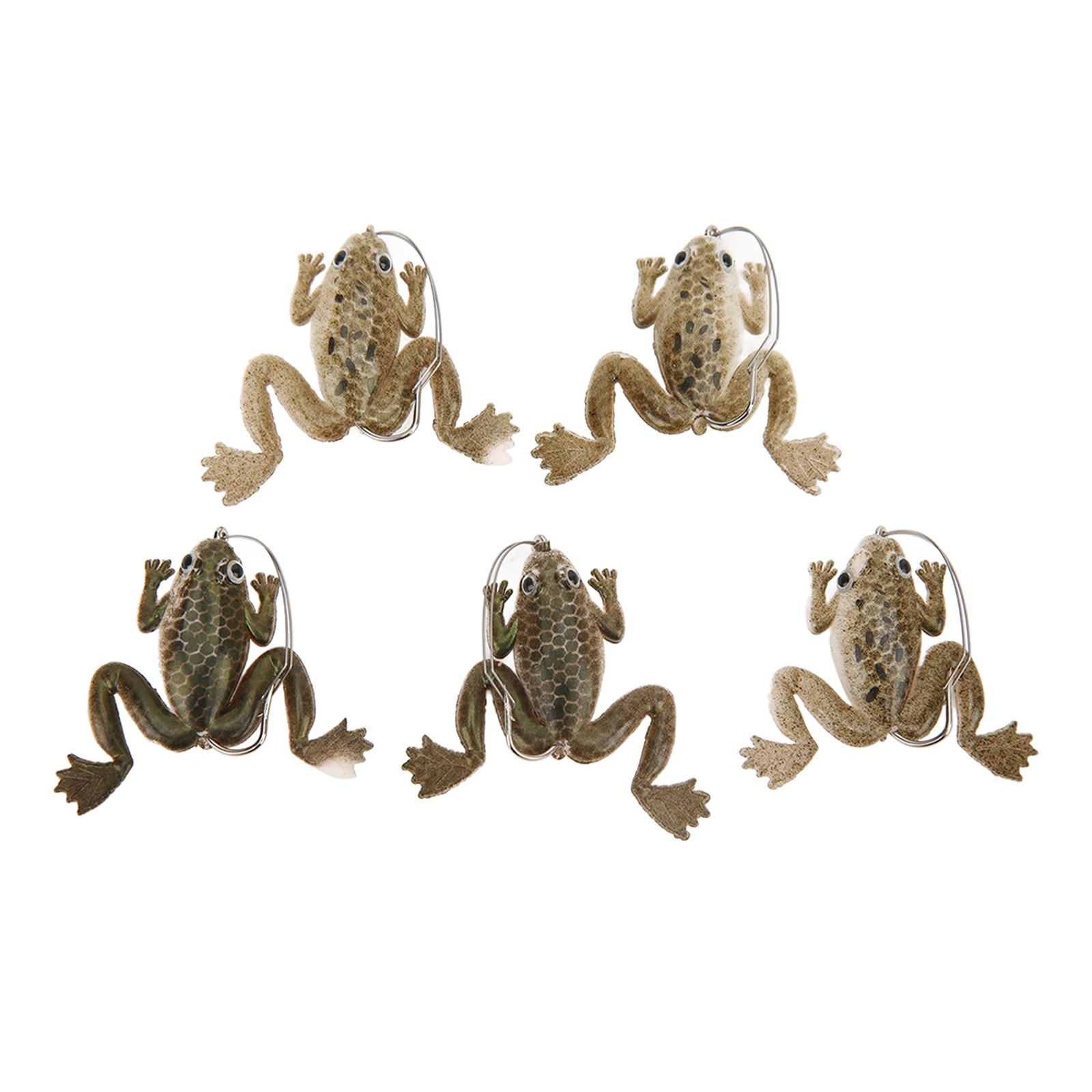 (Brown) Lure Soft Lifelike Artificial Rubber Swimming Bait With Hook AJ
