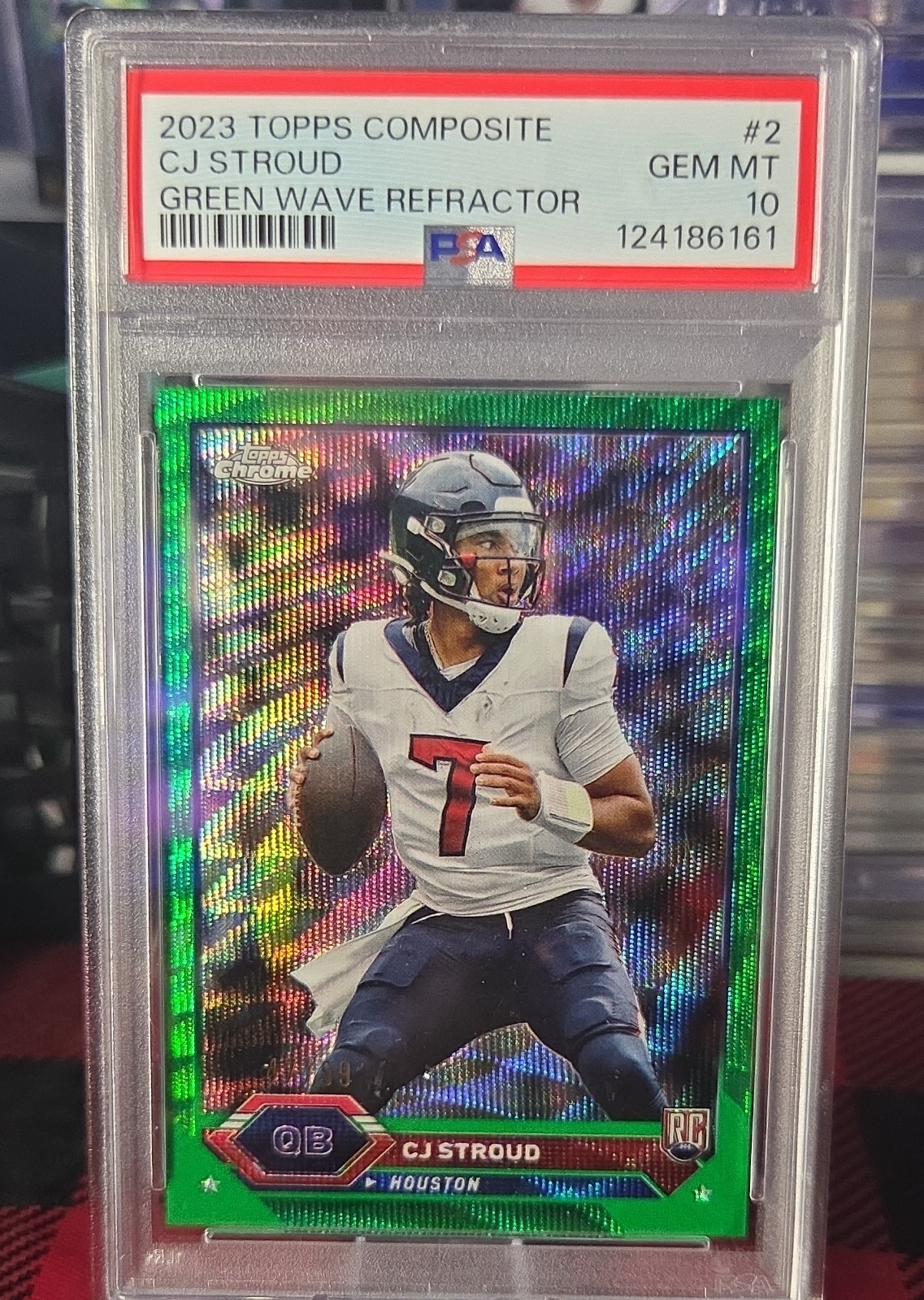 CJ Stroud Topps Composite #2 Green Wave Refractor