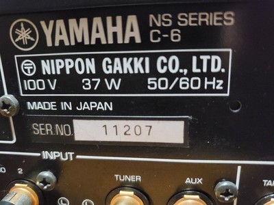 Yamaha C-6 Stereo Control Amplifier Black Used Good Condition