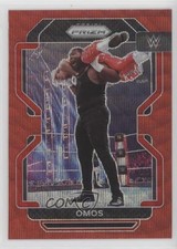 2022 Panini Prizm WWE Ruby Wave Prizm Omos #170 0b3