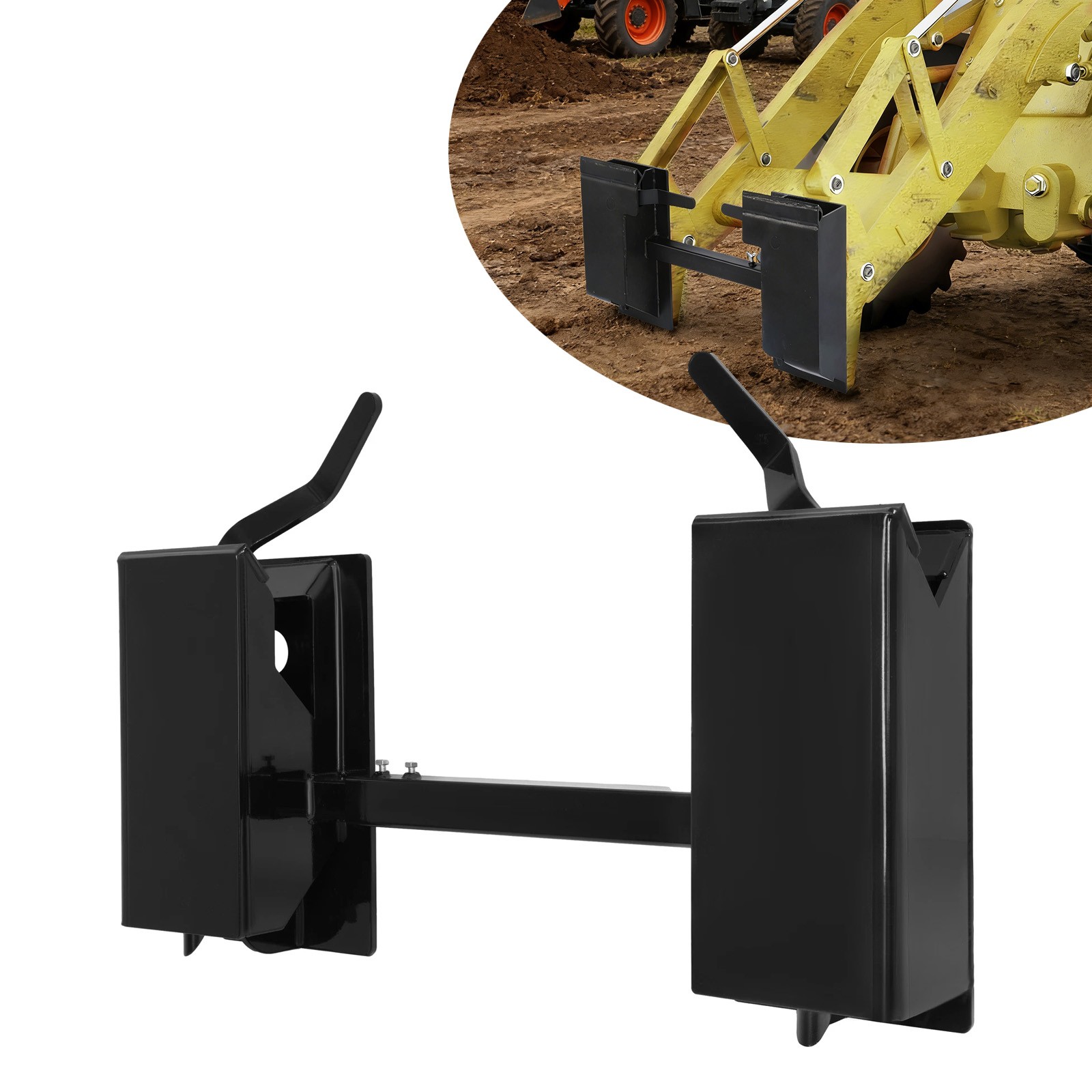 New Adjustable Skid Steer Quick Tach Conversion Adapter Plate Attachment 4000LBS