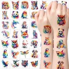 Kids Tattoos Temporary - 60 PCS Animal Temporary Tattoos for Boys Girls and T...