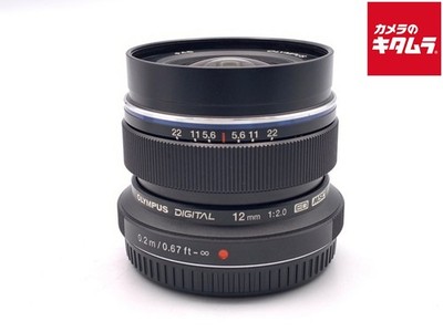 OLYMPUS M.ZUIKO DIGITAL ED 12mm F2.0 BLACK for M4/3 mount -Mint- 7116