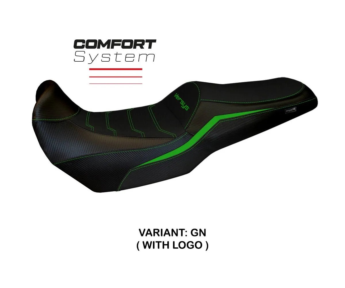 Seat cover Sakata Comfort Green + logo Tpz comp KAWASAKI VERSYS 1100 2025 2026