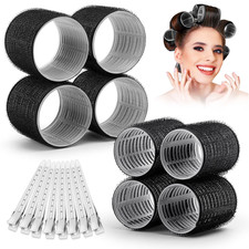 Self Grip Hair Rollers Curlers 16 Pcs Set with 8Pcs Hair Rollers 2 Sizes 4 Jumb