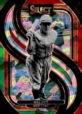 2025 Panini Select - Premier Mel Ott #143 Red and Green Ice Prizm