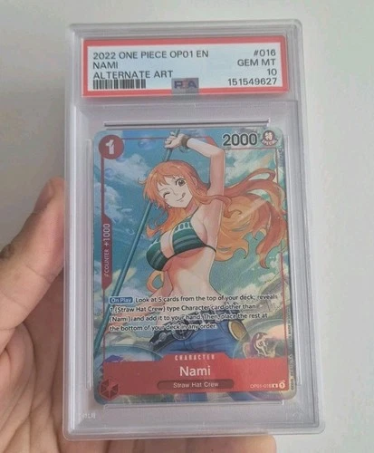 Nami (OP01-016) V.2 - Romance Dawn - Pre-Errata - PSA 10 (Alpha) - ONE PIECE TCG