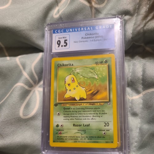 Chikorita (1st Edition) graded PSA 10 for sale on eBay