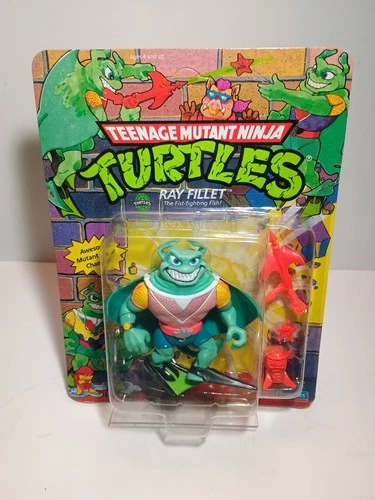 Ray Fillet MOC Vintage Playmates TMNT Teenage Mutant Ninja Turtles Carded
