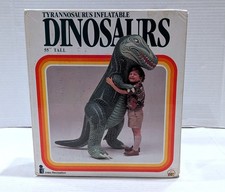 Vintage 1987 TYRANNOSAURUS INFLATABLE DINOSAURS 55" TALL By INTEX RECREATION