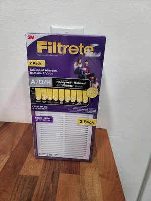 3M Filtrete A/D/H Advanced Allergen Bacteria Virus HEPA Air Filter 2 Pack