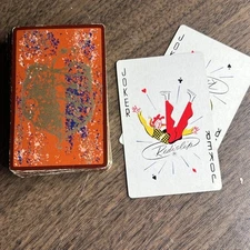 Vintage Redislip Gold Leaf Pattern Playing Card Deck