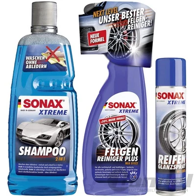 SONAX Xtreme Shampoing 2 IN 1 + Jante Propre + Brillance des Pneus Soins - Photo 1/4