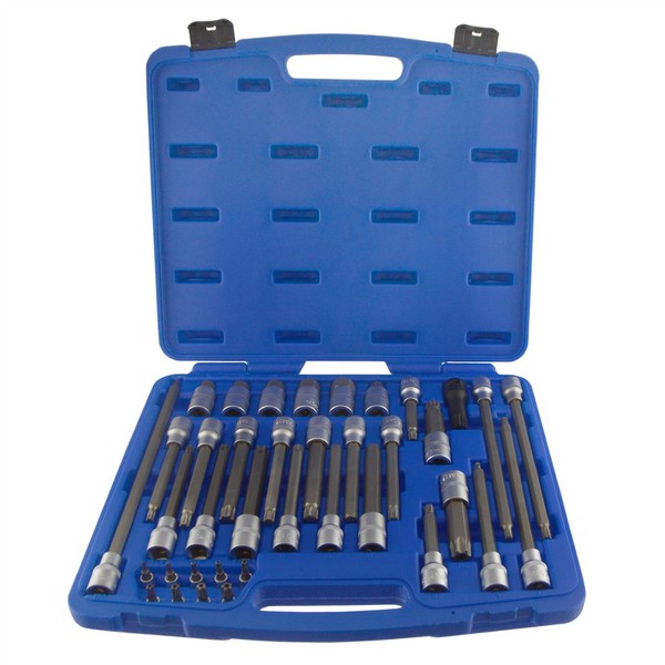 Sechskant / Inbus / Torx / Keil / Ribe / Tamper Torx Star 38Tlg Bit Set Berge...-image