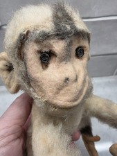 Vintage Steiff Style Multicolor Mohair Monkey READ