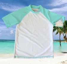 Tommy Bahama Kids Rash Guard Swim Shirt Boys Size 12 UPF50 Short Sleeve Top