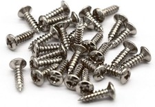 100 Pack 4 x 1/2 inch Stainless Steel Guitar Pickguard Screws Phillips for Fe...
