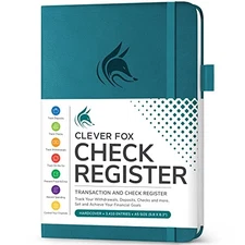  Check Register Book - Deluxe Transaction Register, Accounting Ledger Book, 