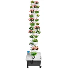 Vertical Hydroponic Garden Tower System Indoor Outdoor Home Grow Kit 70 Pots