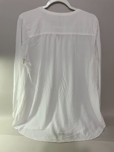 Sundance weiß Rüschen Biesen Knopfleiste Langarm Bluse Top Gr. M - Exc! - Bild 2 von 3