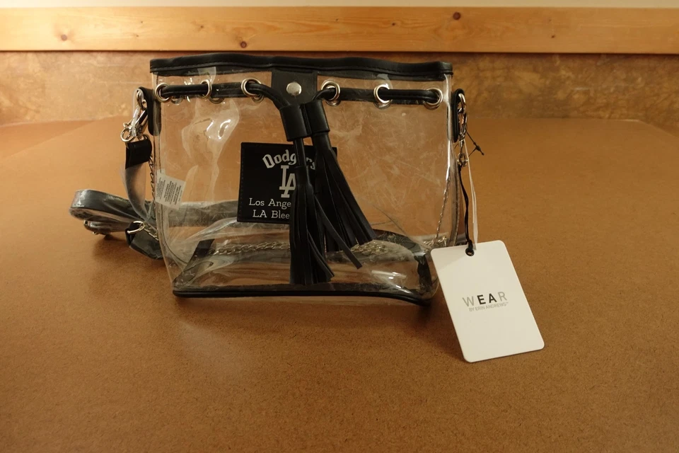 LA Dodgers носить на Erin Andrews женщин прозрачный кисточки стадиона наплечная сумка с Ярлыками - Изображение 3 из 4