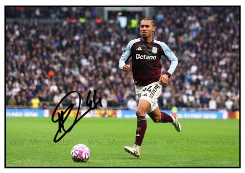 10997. Boubacar Kamara Signed Pictures (A4 Prints) Aston Villa Marseille France