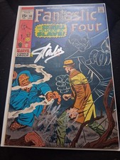 FANTASTIC FOUR #90 1969 Marvel 4x Signed Stan Lee Twice Jack Kirby pg.1 Sinnott